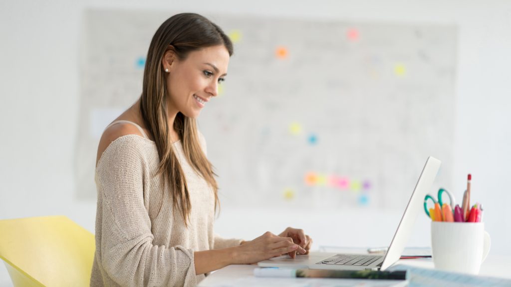 woman on laptop