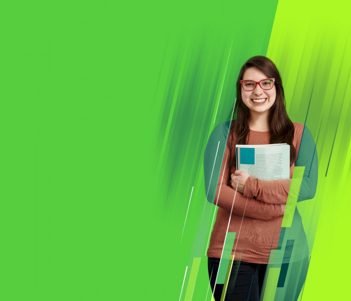 woman with book getting xeaten by a green wall